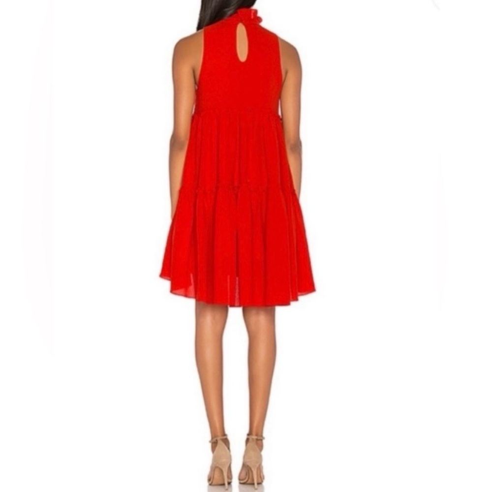 Elliatt Mock Neck Sonnet Red Dress - Picture 2 of 6